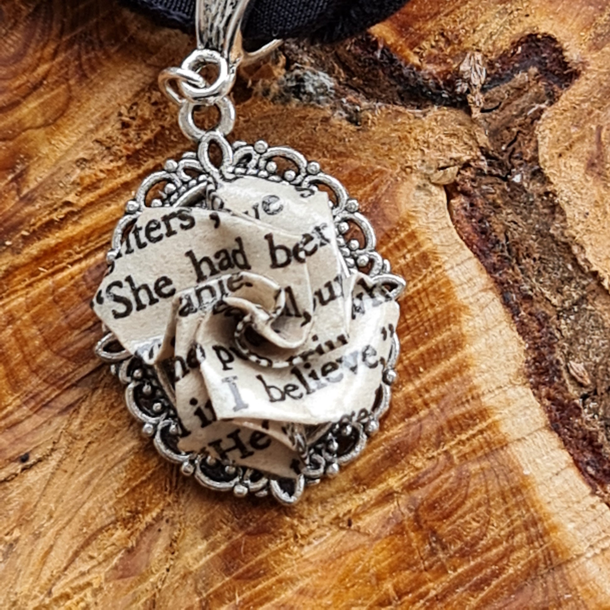 Recycled copy of Tess of thte D'Urbervilles book page choker image 1