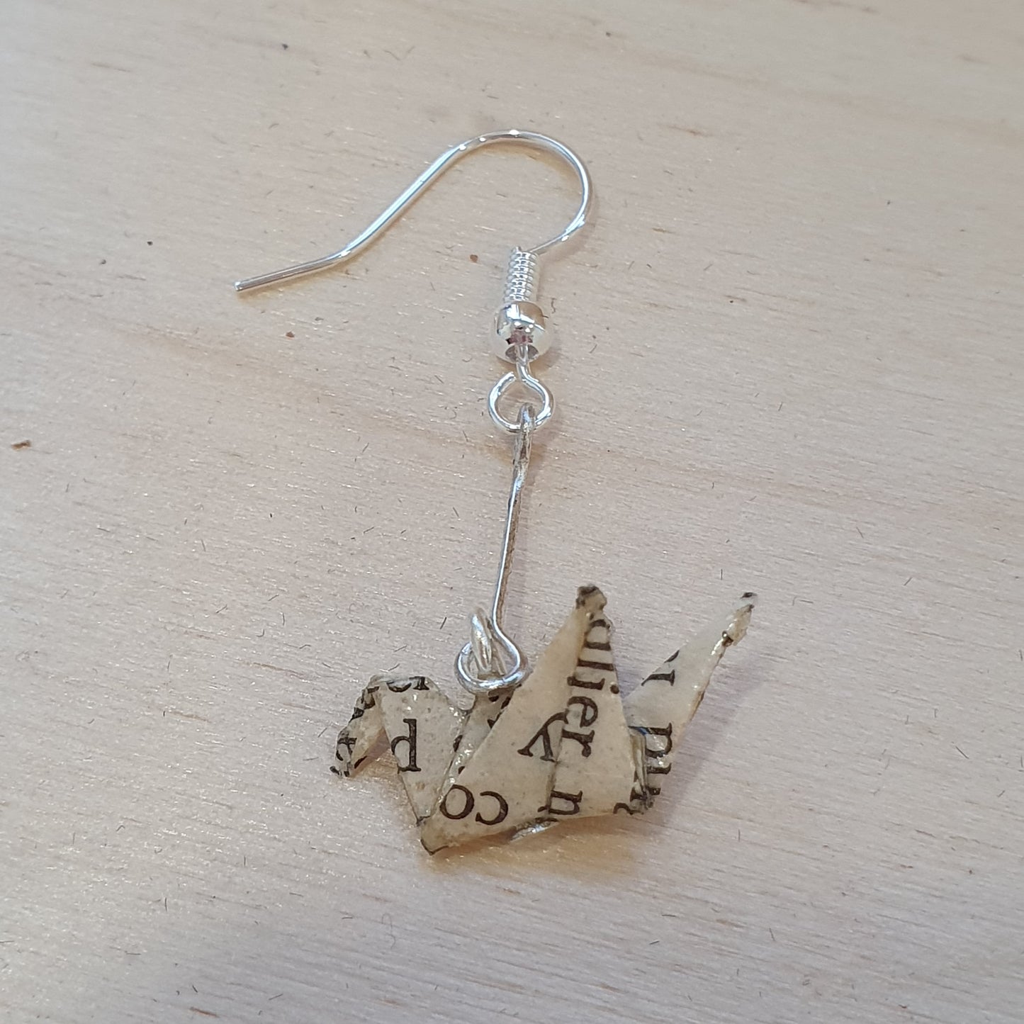 Little Women small origami bird earrings image 2